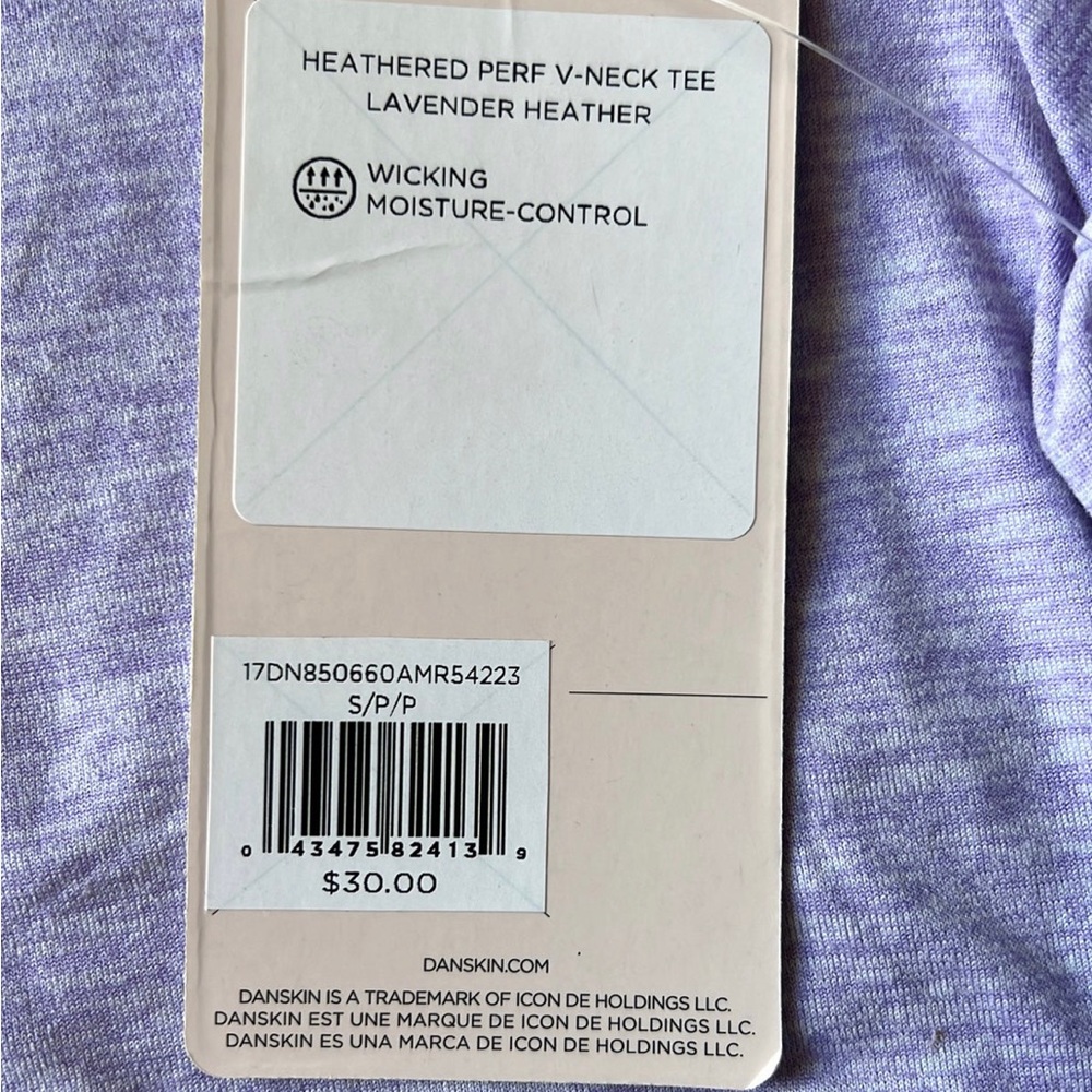Danskin wicking v neck T shirt